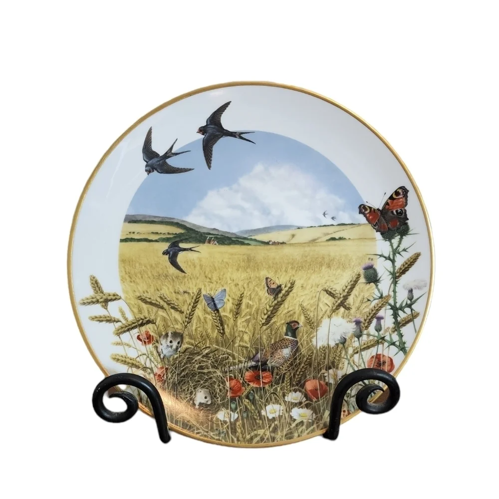 The Wheatfield In August Vintage 1979 Plate By Peter Banett